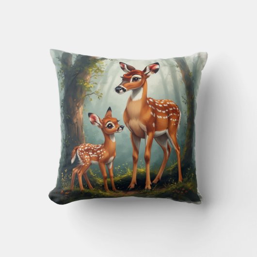 鹿 クッション (正面)