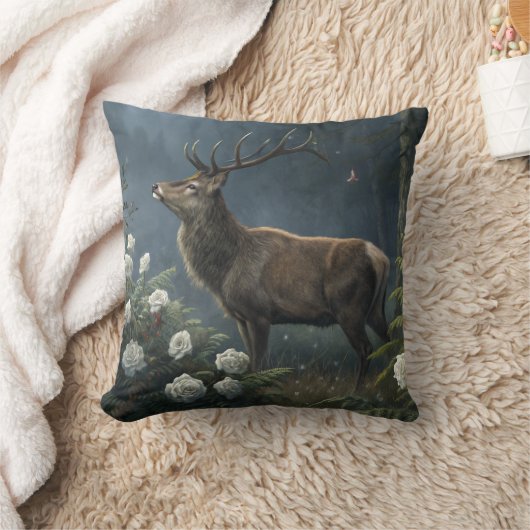 鹿 クッション (ブランケット)