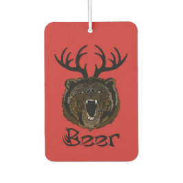 鹿+クマ=ビール カーエアーフレッシュナー