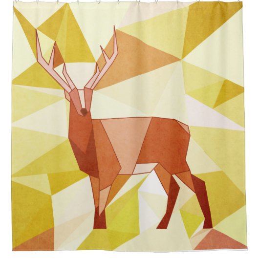 鹿 シャワーカーテン (正面)
