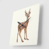 鹿 スクエア壁時計 (傾斜)