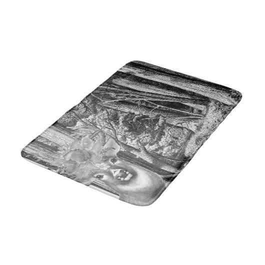 鹿 バスマット (アングル)