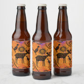 鹿 ビールラベル (ボトル)