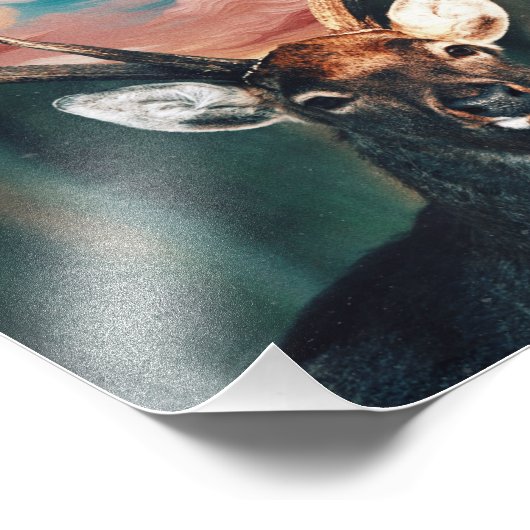 鹿 フォトプリント            (角)