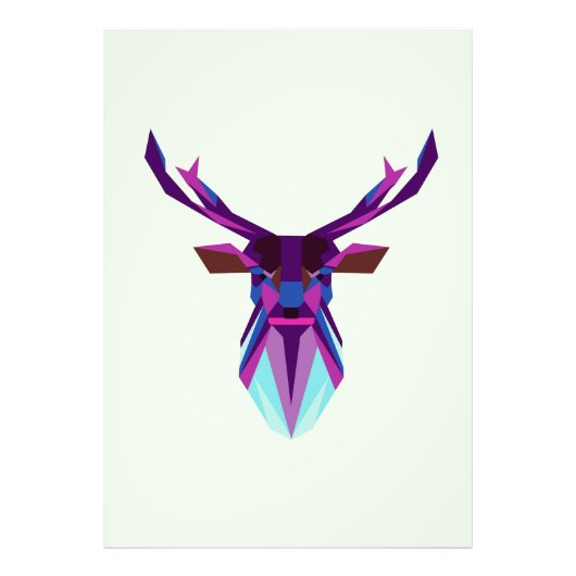 鹿 フォトプリント            (正面)