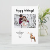 鹿&フォトホリデーミニマリスト独身のカード (スタンド正面)