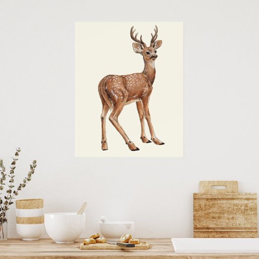 鹿 ポスター (キッチン)