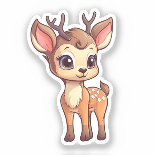鹿(マンガ) シール (正面)