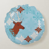 鹿 ラウンドクッション (裏面)