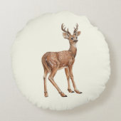 鹿 ラウンドクッション (裏面)