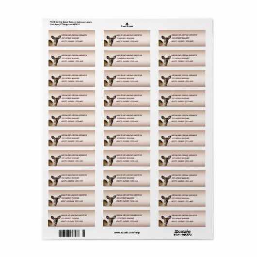 鹿 ラベル (フルシート)