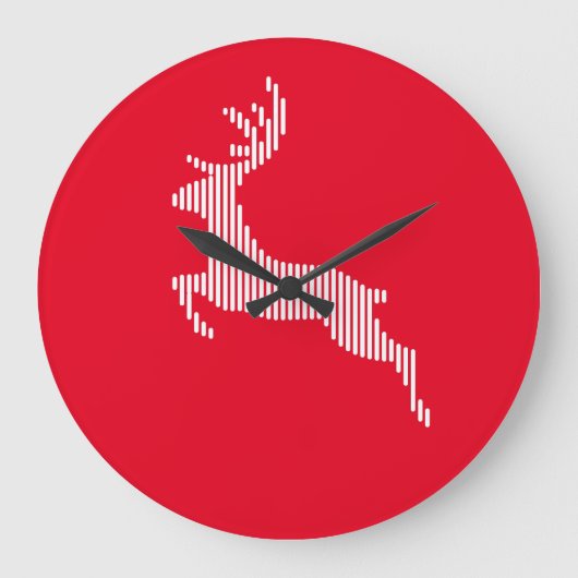 鹿 ラージ壁時計 (正面)