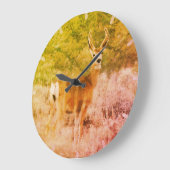 鹿 ラージ壁時計 (傾斜)