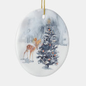 鹿&リスセラミッ飾クオーナメント セラミックオーナメント (右)