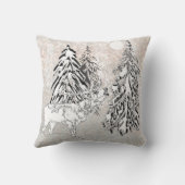 鹿、冬、森、クリスマスパーソナライズされた、 クッション (裏面)