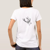 鹿 動物 自然 田舎 平和 運命 Tシャツ (裏面)