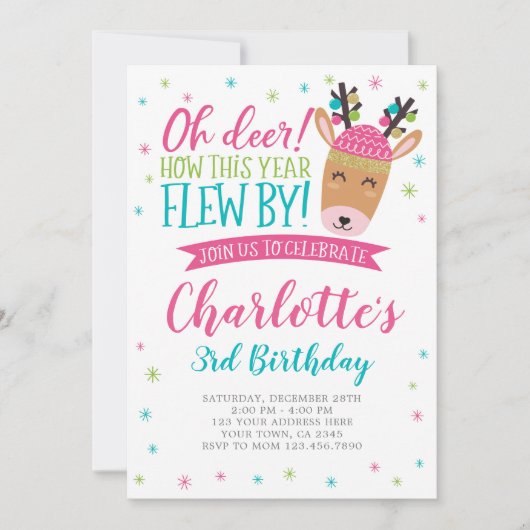 鹿 招待状 (正面)