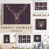 鹿 | 森の動物 鹿 壁掛け印刷 ポスター