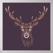 鹿 | 森の動物 鹿 壁画 ポスター (正面)