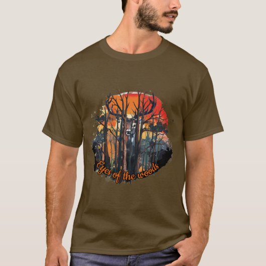 鹿：森の目。 Tシャツ (正面)