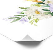 鹿、森林動物、防峰、紫色の花 フォトプリント            (角)