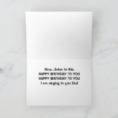 鹿**歌**ハッピーバースデー"パパ* カード (内部)