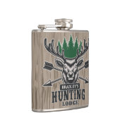 鹿 猟師 狩猟者 ADD NAME 弓狩猟 ロッジ キャビン フラスク (右)