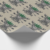 鹿 猟師 狩猟 ロッジ 小屋 ラッピングペーパー (角)