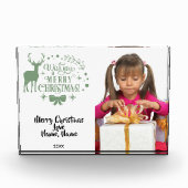 鹿/緑/形見でクリスマスを楽しみたい フォトブロック (正面)