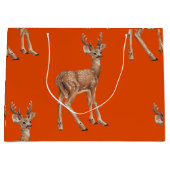 鹿（赤） ラージペーパーバッグ (正面)