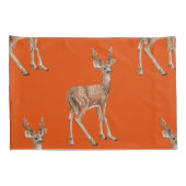 鹿（赤） 枕カバー (裏面-右)