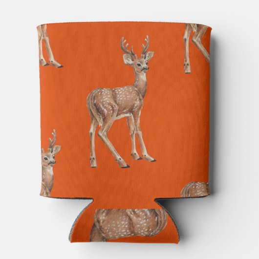 鹿（赤） 缶クーラー (裏面)