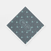 鹿〔雄ジカの〕枝角クリスマスパターンティール（緑がかった色）ID861 スタンダードランチョンナプキン (角)