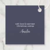 鹿〔雄ジカの〕枝角クリスマスブルーID861 フェイバータグ (裏面)