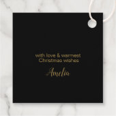 鹿〔雄ジカの〕枝角クリスマス金ゴールドID861 フェイバータグ (裏面)