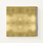 鹿〔雄ジカの〕枝角シルエット&スノーフレーク金ゴールドID861 ノートブック (裏面)