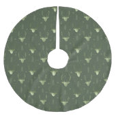 鹿〔雄ジカの〕枝角矢印クリスマスパターンGr V2 ID861 ブラッシュドポリエステルツリースカート (正面)