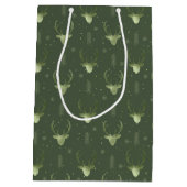 鹿〔雄ジカの〕枝角矢印クリスマスパターンV2 Gr ID861 ミディアムペーパーバッグ (裏面)