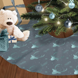 鹿〔雄ジカの〕枝角矢印クリスマスパターンV2 Tl ID861 ブラッシュドポリエステルツリースカート