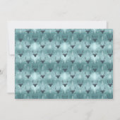 鹿〔雄ジカの〕枝角矢印クリスマスフォトV2ティール(緑がかった色)ID861 招待状 (裏面)