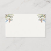 鹿〔雄ジカの〕枝角素朴な赤ちゃんシャワーおむつラッフルカード エンクロージャーカード (裏面)