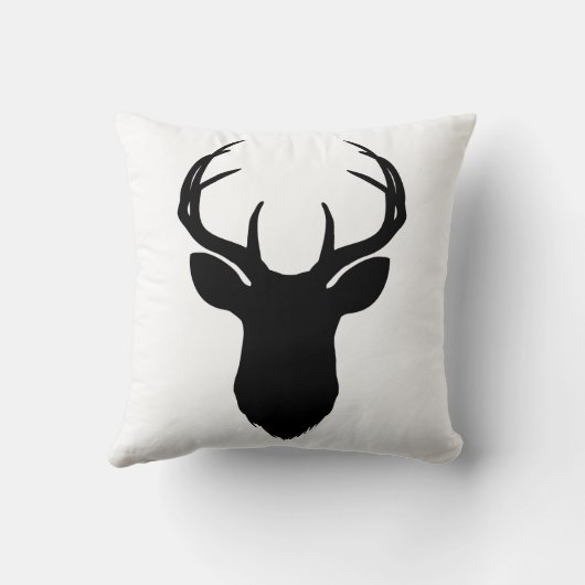 鹿〔雄ジカの〕枝角素朴バックカントリーファームハミニマルウス クッション (裏面)