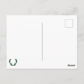 鹿〔雄ジカの〕枝角素朴赤タータンチェックパターン ポストカード (裏面)