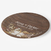 鹿〔雄ジカの〕枝角結婚ズブーケ ペーパープレート (アングル)