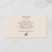 鹿〔雄ジカの〕枝角自然とウィルダネス名刺 名刺 (裏面)