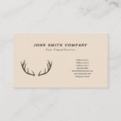 鹿〔雄ジカの〕枝角&ウィルダネス名刺 名刺 (裏面)