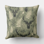 鹿〔雄ジカの〕枝角&シダ クッション (裏面)