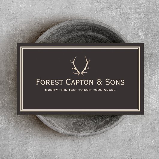 鹿〔雄ジカの〕枝角 名刺