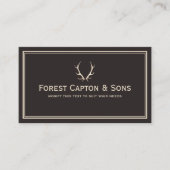 鹿〔雄ジカの〕枝角 名刺 (正面)