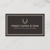 鹿〔雄ジカの〕枝角 名刺 (正面)